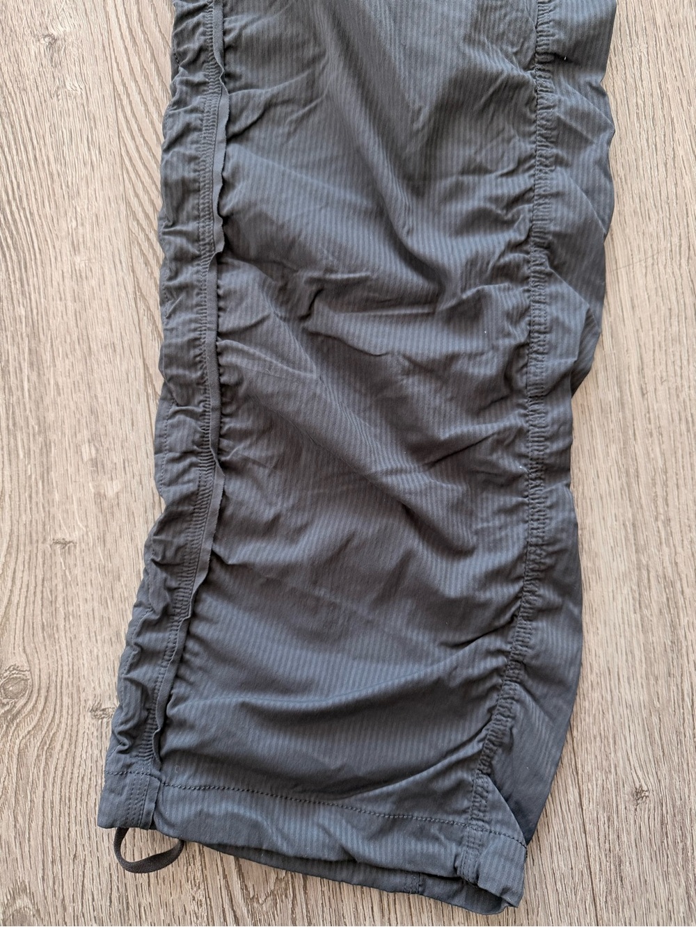 Lululemon Quick Step Pant Gray Dance Ruched Cinch Hem Size 12 - Picture 6 of 14